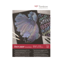 Tombow Zeichenblock Black Paper – A5, 15 Blatt, 250 g/m2 schwarz